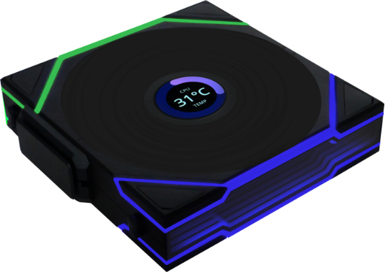Lian li uni fan tl 140 wireless case 776887 4 orig - Lian Li UNI FAN TL140 Wireless 140mm Case Fan (Black)