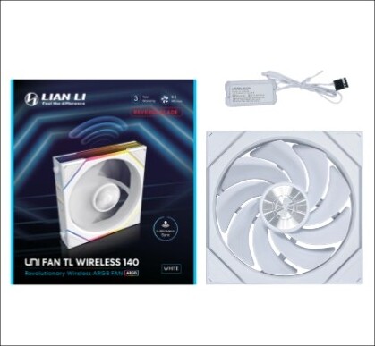 Lian li uni fan tl 140 wireless case 776995 5 orig - Lian Li UNI FAN TL Wireless 140 RGB PWM Fan 140mm Case Fan (White)