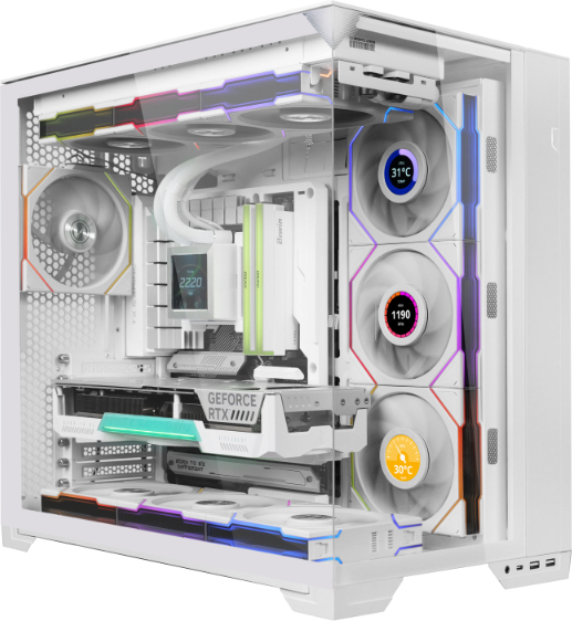 Lian li uni fan tl 140 wireless case 776995 6 orig - Lian Li UNI FAN TL Wireless 140 RGB PWM Fan 140mm Case Fan (White)