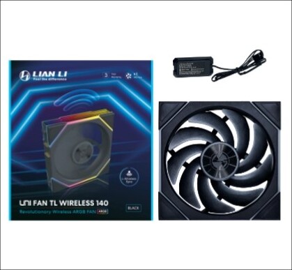 Lian li uni fan tl 140 wireless revers 1021307 3 orig - Lian Li UNI FAN TL 140 Reverse Blade Zwart 140mm