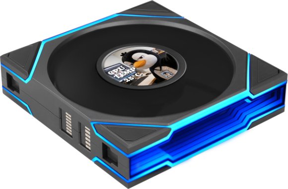Lian li uni fan tl lcd flex 120 5705755 - Lian Li UNI FAN TL LCD FLEX 120mm Case Fan (Black)