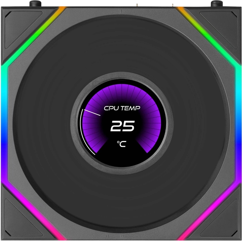 Lian li uni fan tl lcd flex case 5705756 2 orig - Lian Li UNI FAN TL LCD 120mm Reverse Case Fan (Black)