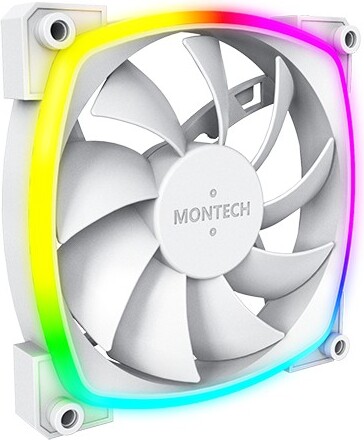 Montech ax120 fan pwm 3 pack case 776883 3 orig - Montech AX120 PWM ARGB Triple Pack White 120mm Case Fan (White)
