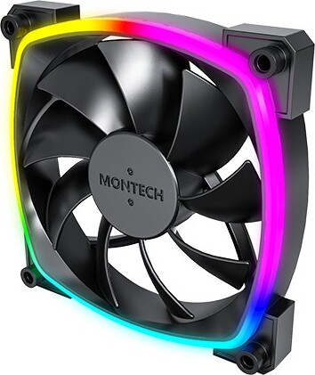 Montech ax120 pwm ventilatorhuis 120 m 3 orig - Montech AX120 PWM ARGB 120mm Case Fan Black