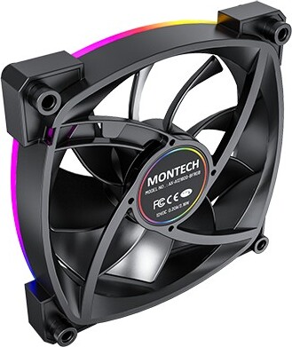 Montech ax120 pwm ventilatorhuis 120 m 4 orig - Montech AX120 PWM ARGB 120mm Case Fan Black