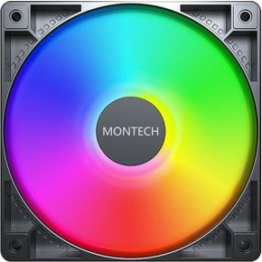 Montech GF120 PWM ARGB 3-Pack 120mm Zwart case fan, productafbeelding 2