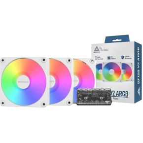 GF120 V2 ARGB PWM 120mm Wit 3-Pack - afbeelding 4