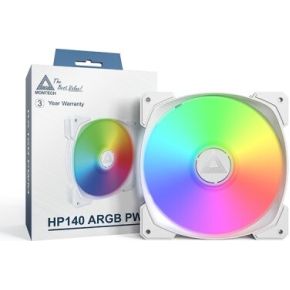 HP140 ARGB PWM White 140mm Case Fan (White) - afbeelding 3
