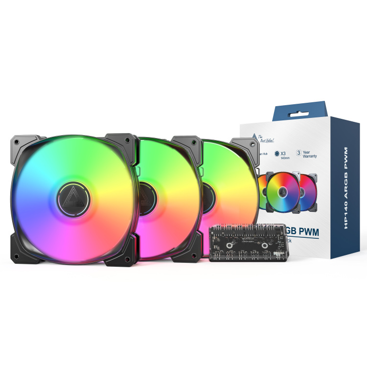 Montech Montech HP140 ARGB PWM 3 in 1 Pack case fan