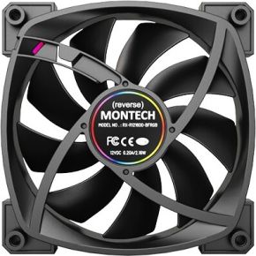 RX120 PWM 120mm ARGB Reversed Blade Case Fan, Black - afbeelding 5