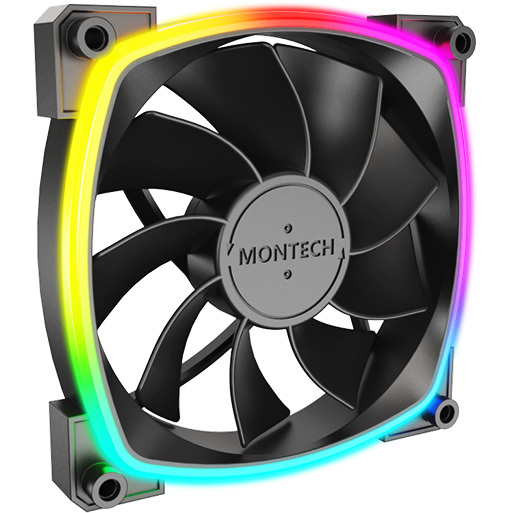 RX120 PWM 120mm ARGB Reversed Blade Case Fan, Black - afbeelding 8