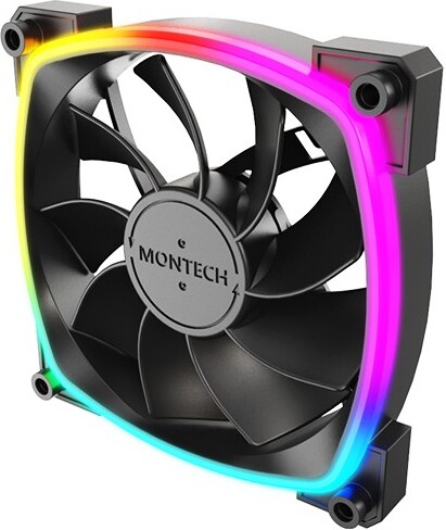 Montech rx120 pwm case fan 1364210 3 orig - Montech RX120 PWM 120mm ARGB Reversed Blade Case Fan, Black