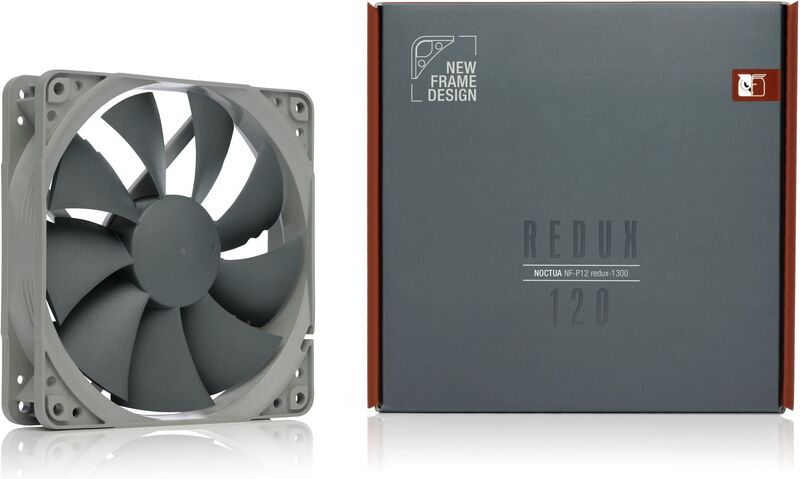Nf p12 redux 1300 120mm fan 4 orig - Noctua NF-P12 redux-1300 Classic Quiet 120mm Fan Case Fan