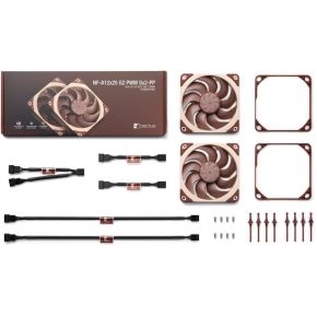 NF-A12x25 G2 PWM Sx2-PP Set of 2 Speed-Offset PWM Fans 120mm Case Fan (Brown/Beige) - afbeelding 3