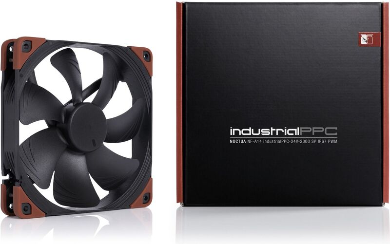 Noctua casefan nf a14 industrialppc 2 5 orig - Noctua NF-A14 industrialPPC-24V-2000 SP IP67 140mm Case Fan (Black)
