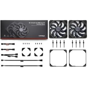 NF-A14x25 G2 PWM Sx2-PP chromax.black Dual Fan Set 140mm Case Fan (Black) - afbeelding 4