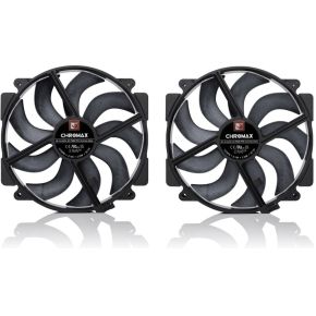 NF-A14x25r G2 PWM Sx2-PP chromax.black Dual Fan Set 140mm Case Fan (Black) - afbeelding 3