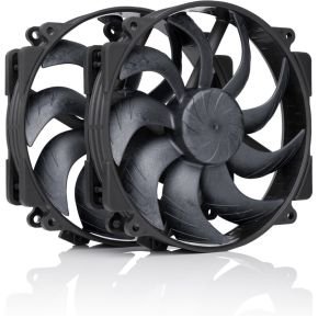 NF-A14x25r G2 PWM Sx2-PP chromax.black Dual Fan Set 140mm Case Fan (Black)