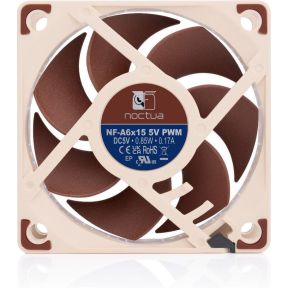 NF-A6x15 5V PWM Premium Quiet Slim Fan 60mm Case Fan (Brown/Beige) - afbeelding 2
