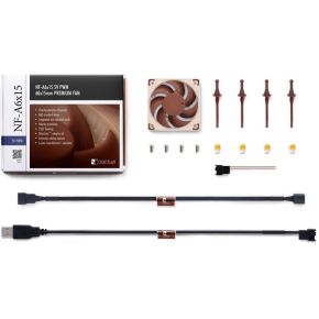 NF-A6x15 5V PWM Premium Quiet Slim Fan 60mm Case Fan (Brown/Beige) - afbeelding 5