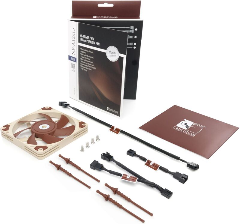 Noctua nf a12x15 pwm case fan 2 orig - Noctua NF-A12x15 PWM Premium Quiet Slim Fan - 120mm Case Fan