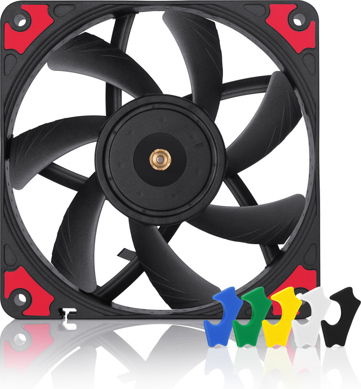 Noctua nf a12x15 pwm chromax black sw 2 orig - Noctua NF-A12x15 PWM chromax.black.swap Premium 120mm Case Fan (Black)