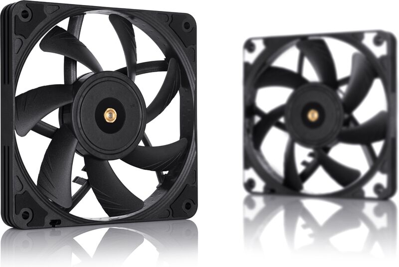 Noctua nf a12x15 pwm chromax black sw 4 orig - Noctua NF-A12x15 PWM chromax.black.swap Premium 120mm Case Fan (Black)