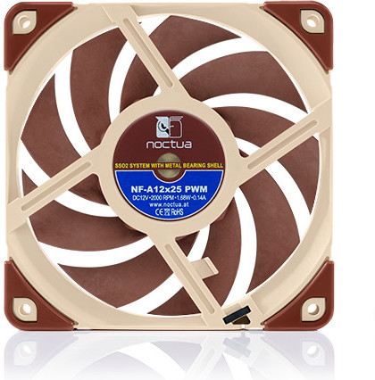 Noctua nf a12x25 pwm case fan 4 orig - Noctua NF-A12x25 PWM Premium Quiet Fan 120mm Case Fan (Brown/Beige)