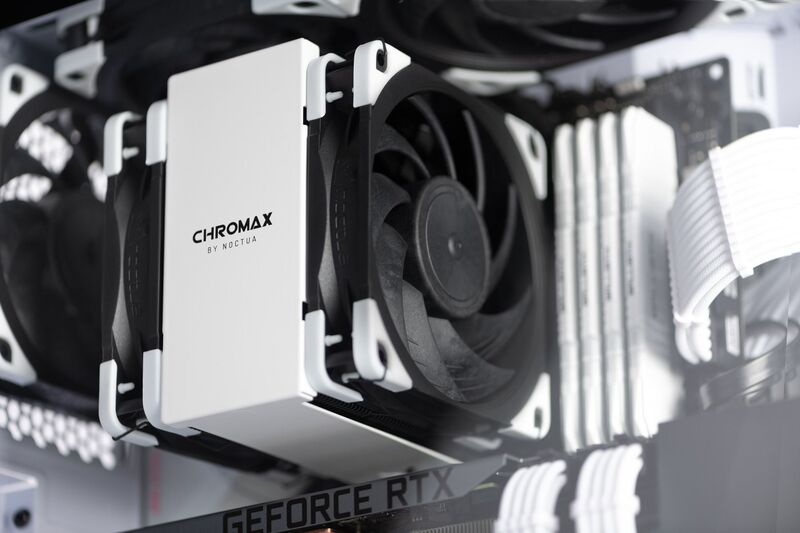 Noctua nf a12x25 pwm chromax black sw 4 orig - Noctua NF-A12x25 PWM chromax.black.swap Premium 120mm Case Fan (Black)