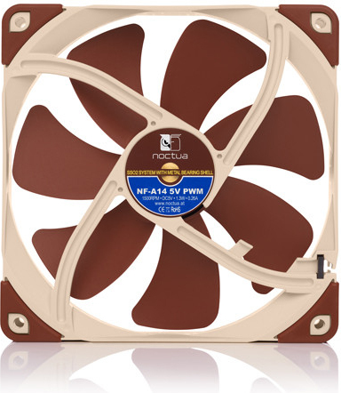 Noctua nf a14 5v pwm 3 orig - Noctua NF-A14 5V PWM Premium Quiet Fan - 140mm Case Fan