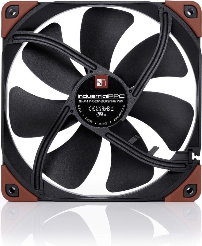 Noctua nf a14 industrial ppc 24v 3000 4 orig - Noctua NF-A14 industrialPPC-24V-3000 SP IP67 140mm Case Fan (Black)
