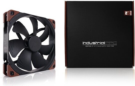 Noctua nf a14 industrialppc 3000 pwm 4 orig - Noctua NF-A14 industrialPPC-3000 PWM Heavy Duty 140mm Case Fan (Black)