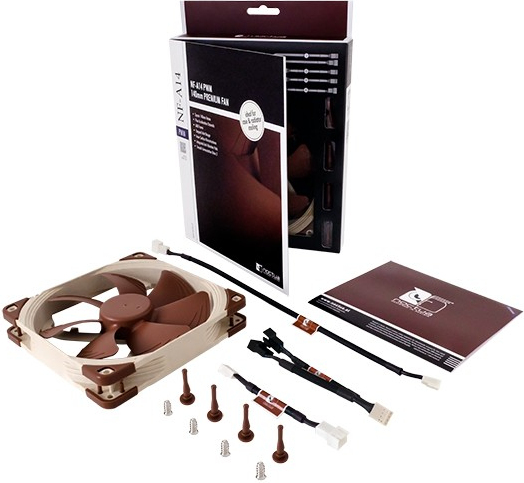 Noctua nf a14 pwm case fan 5 orig - Noctua NF-A14 PWM Premium Quiet Fan 140mm Case Fan (Brown/Beige)