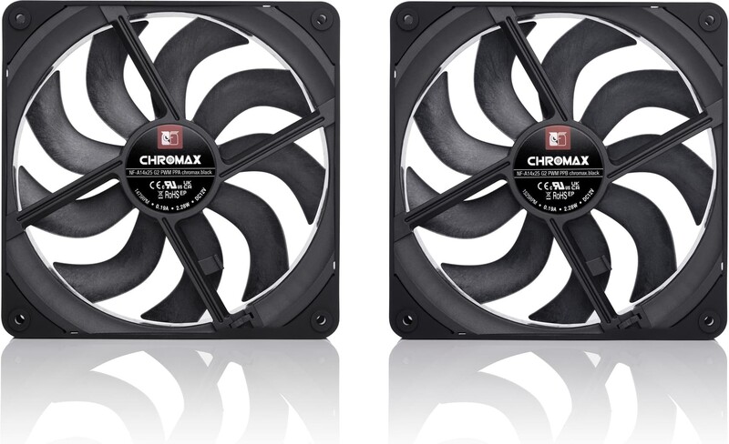 Noctua nf a14x25 g2 pwm sx2 pp 776938 3 orig - Noctua NF-A14x25 G2 PWM Sx2-PP chromax.black 140mm Case Fan (Black)