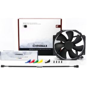 Noctua nf a15 hs pwm chromax black 4 orig - Noctua NF-A15 HS-PWM chromax.black.swap 140mm Case Fan (Black)
