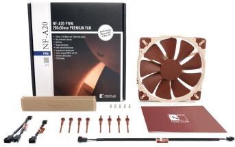 Noctua nf a20 pwm case fan 4 orig - Noctua NF-A20 PWM Premium Quiet Fan - 200mm Case Fan