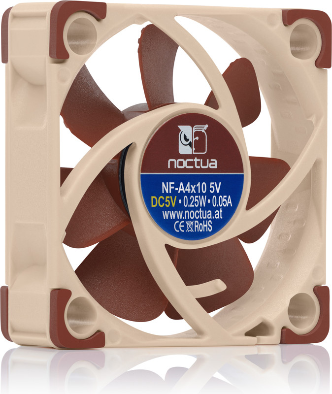 Noctua nf a4x10 5v computer behuizing 4 orig - Noctua NF-A4x10 5V Premium Quiet Fan 40mm Case Fan (Brown/Beige)