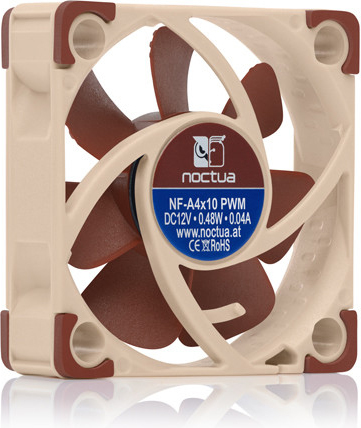 Noctua nf a4x10 pwm case fan 4 orig - Noctua NF-A4x10 PWM Premium Quiet Fan 40mm Case Fan (Brown/Beige)