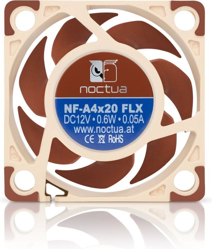Noctua nf a4x20 flx case fan 3 orig - Noctua NF-A4x20 FLX Premium Quiet Fan 40mm Case Fan (Brown/Beige)
