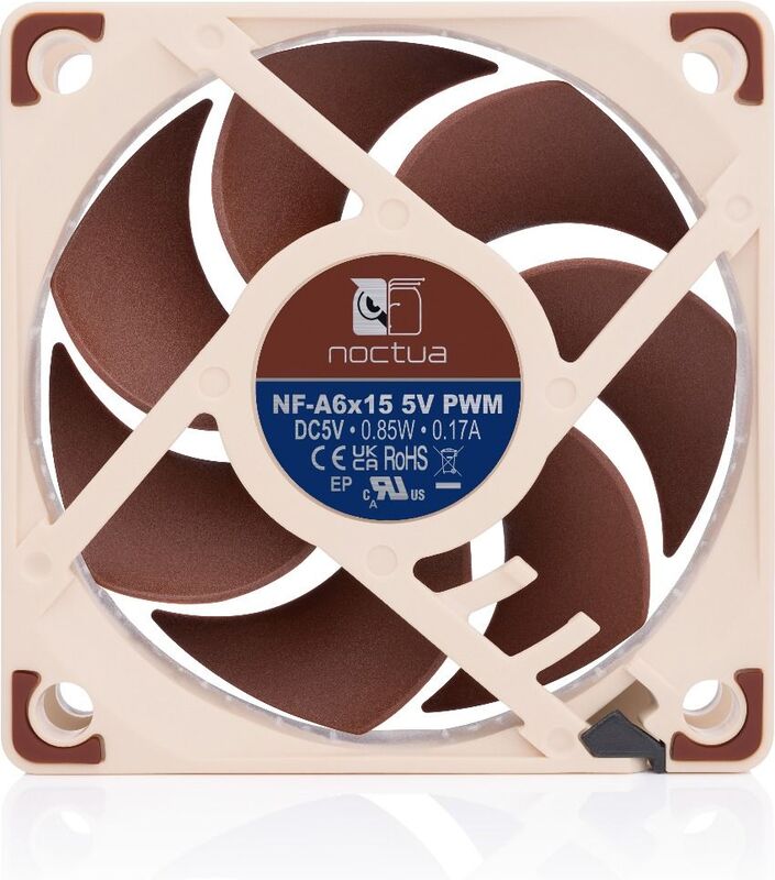Noctua nf a6x15 5v pwm case fan 2 orig - Noctua NF-A6x15 5V PWM Premium Quiet Slim 60mm Case Fan (Brown/Beige)