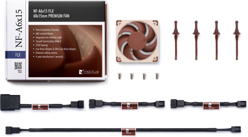 Noctua nf a6x15 flx case fan 5 orig - Noctua NF-A6x15 FLX Premium Quiet Fan - 60mm Case Fan
