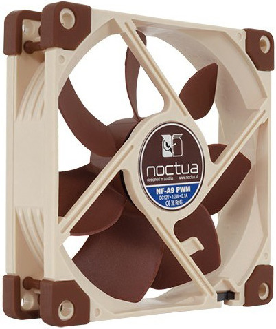 Noctua nf a9 pwm case fan 4 orig - Noctua NF-A9 PWM Premium Quiet Fan 92mm Case Fan (Beige/Brown)