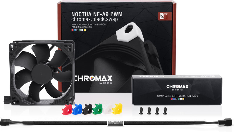 Noctua nf a9 pwm chromax black swap 5 orig - Noctua NF-A9 PWM chromax.black.swap Case Fan - 92mm