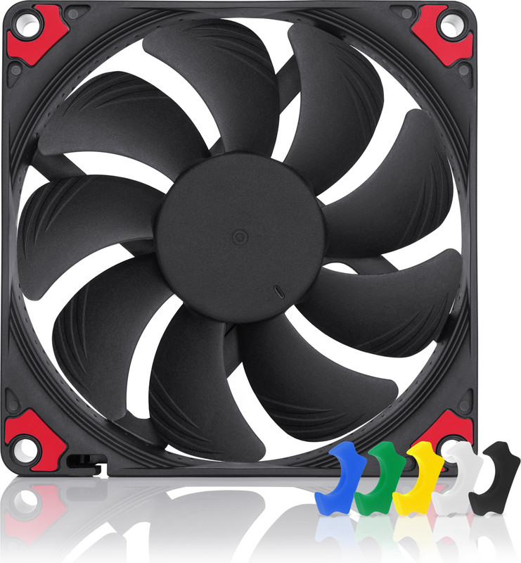 Noctua nf a9x14 hs pwm chromax black 2 orig - Noctua NF-A9x14 HS-PWM chromax.black.swap 92mm Case Fan (Black)