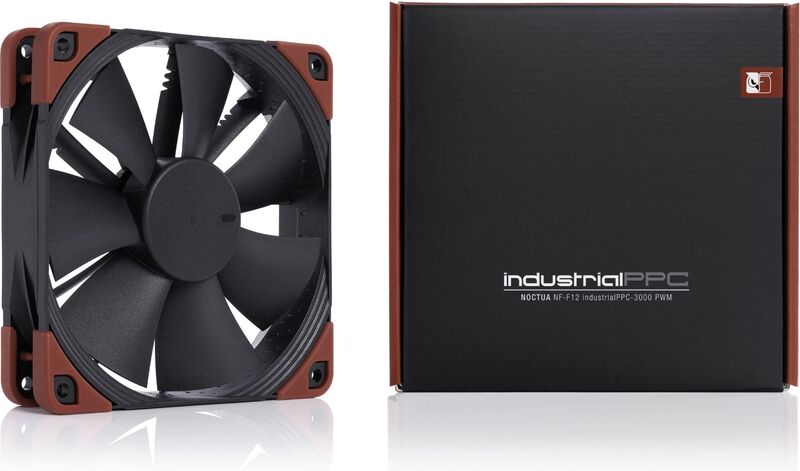 Noctua nf f12 industrialppc 3000 pwm 5 orig - Noctua NF-F12 industrialPPC-3000 PWM 120mm Case Fan (Black)