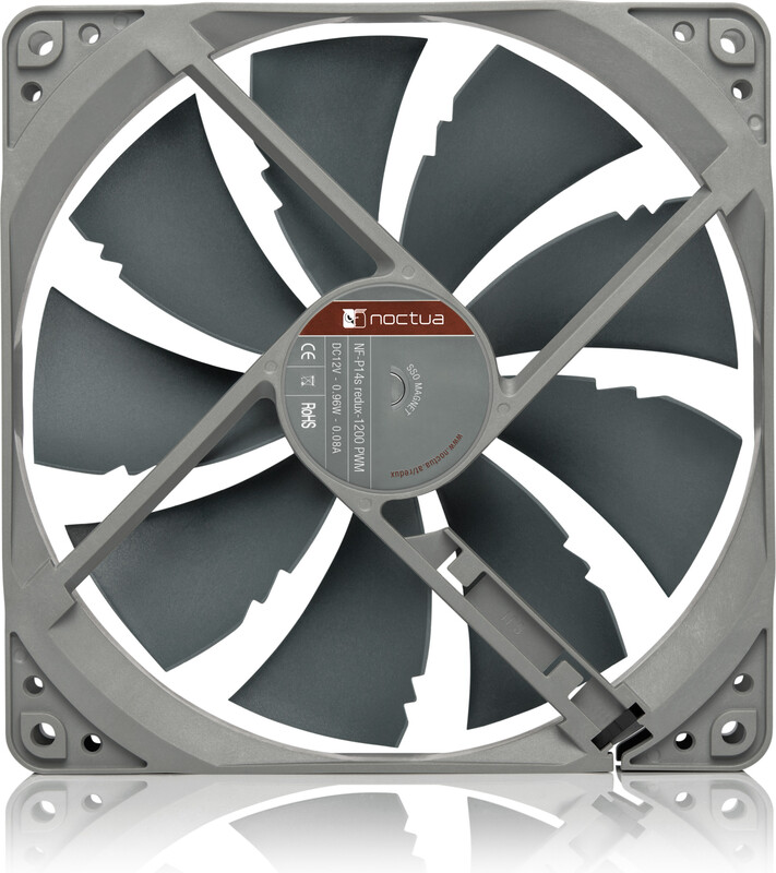 Noctua nf p14s redux 1200 pwm case 2 orig - Noctua NF-P14s redux-1200 PWM High-Performance 140mm Case Fan