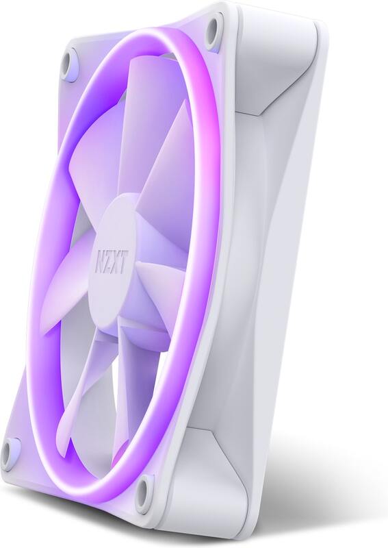 Nzxt f120 case fan 1021760 4 orig - NZXT F120 RGB 120mm Fan Single White