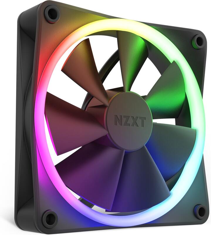 Nzxt f120 case fan 776417 2 orig - NZXT F120 RGB Case Fan - 120mm - Black