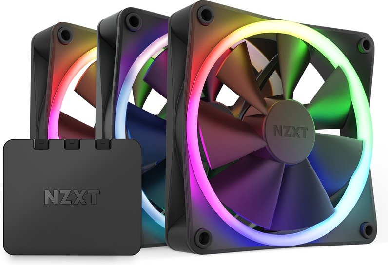 Nzxt f120 case fan 776418 - NZXT F120 RGB Triple Pack Black 120mm Case Fan (Black)