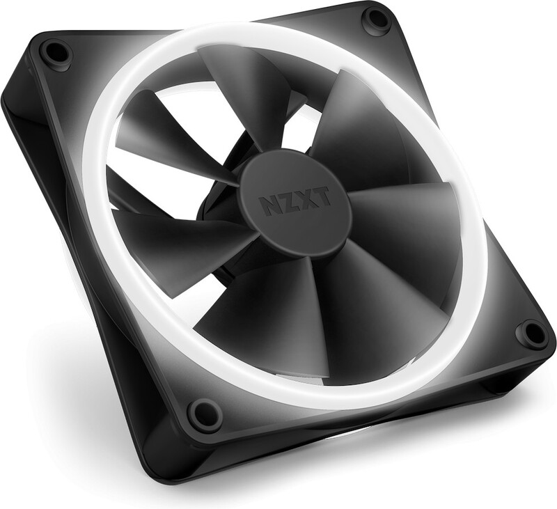 Nzxt f120 duo case fan 776445 3 orig - NZXT F120 RGB Duo 120mm Triple Pack - Black Case Fan